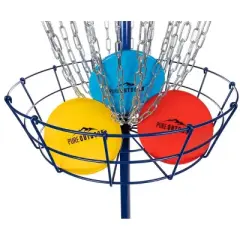 Pure Outdoor by Monoprice Complete Disc Golf Set with Carrying Case and Discs, 24 Zinc‑Coated Chains