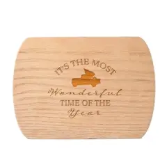 Creative Products It's the Most Wonderful Time of the Year 8 x 11 Redwood Oval Cutting Board