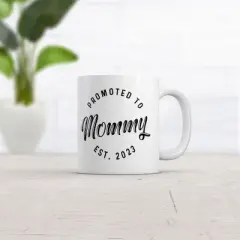 Crazy Dog Promoted to Mommy 2023 Mug Funny Family Baby Announcement Coffee Cup-11oz