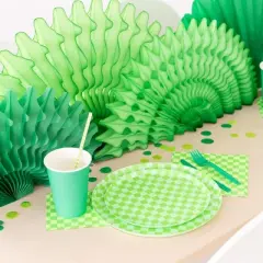 Jollity & Co. - Check It! In the Limelight Dessert Plates - Pack of 8 Paper Plates