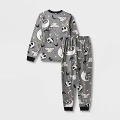 Kids' The Nightmare Before Christmas Jack Skellington 2pc Pajama Set - Gray