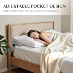 High-Density Foam Wedge Pillow for Bed