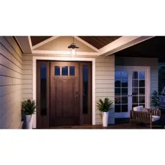 Urban Ambiance Luxury Modern Farmhouse Farmhouse Outdoor Pendant Light,  12-5/8" x 10",  Black Finish, UHP1141