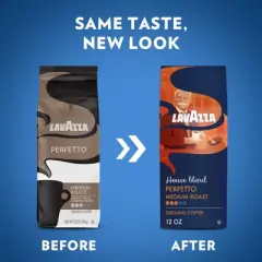 Lavazza House Blend Perfetto Ground Coffee, Medium Roast, 100% Arabica, 12 oz Bag (Pack of 6)