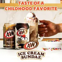 A&W Ice Cream Sundae Zero Sugar Soda - 12pk/12 fl oz Cans
