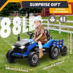JOYRACER 2WD 24V 2-Seater Electric Ride-On UTV for Kids, 2&times;75W Motors, Remote Control, LED Lights, Spring Suspension, 3 Speeds & Bluetooth Music