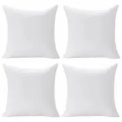 Lux Decor Collection Pack of 4 Decorative Cushion Throw Pillows Insert for Sofa Chair Bed