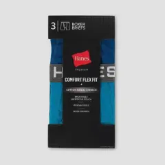 Hanes Premium Men's Comfort Flex Fit Boxer Briefs 3pk - Blue