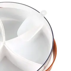 The Lakeside Collection Divided Snack Tray with Lid and Scoop