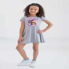 Disney Encanto Minnie Mouse Isabela Luisa Mirabel Girls Skater Dresses and Scrunchie Toddler to Big Kid 