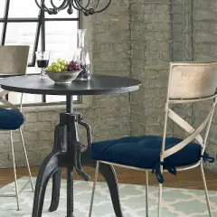 Habitat Tufted Ultra Soft Comfortable Chair Pad Pack of 2 Each 15" X 15" Navy