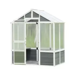76''x48''x86'' Greenhouse With Front Entry Door Outdoor Walk-in Winter Gardening Greenhouse Garden Shed For Patio Backyard Lawn