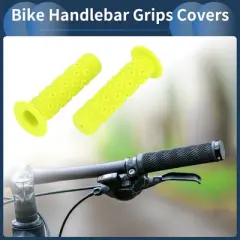 Unique Bargains Bike Handlebar Grips Covers 4.72" Yellow 1 Pair