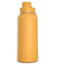 Hydrapeak 32oz Insulated Water Bottle with Chug Lid Matching Color Cap and Rubber Boot