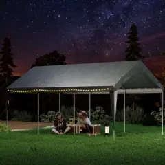 EROMMY Carports 12x20 Heavy Duty,Gray