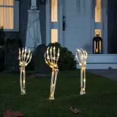 3ct LED Skeleton Arms Halloween Novelty Path Lights with Timer - Hyde and EEK! Boutique&trade;