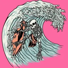 Women's Design By Humans Death Surfer By quilimo Racerback Tank Top