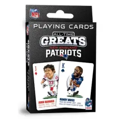 MasterPieces Officially Licensed NFL New England Patriots All-Time Greats Playing Cards - 54 Card Deck