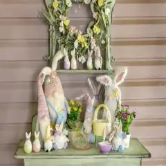 Boston International Easter Ceramic Candy Dish, 8 x 7-Inches, Bunny Gnomes