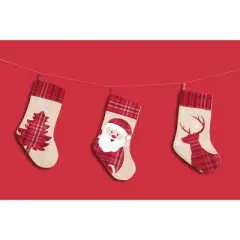 C&F Home 20" Plaid Christmas Tree & Cuff Hanging Large Christmas Stocking