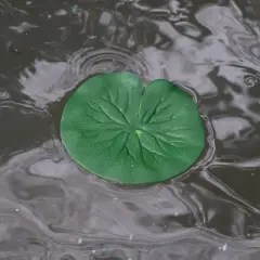 Unique Bargains Artificial Lotus Leaves for Garden Ponds Pool Decoration Green 3.9&rdquo; 1pcs