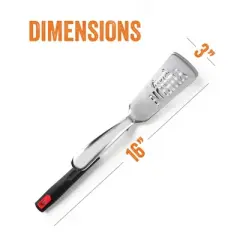 Yukon Glory Premium Stainless Steel Grip Tongs Spatula with Secure Grip Handle, Easily Flips Burgers