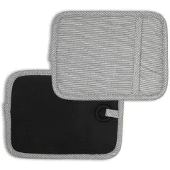 Home Mart Goods Light Grey Heat Resistant Thick Soft Quilted Lining Kitchen Oven Pot Holders With Neoprene and Cotton Non-slip - 2 Pack