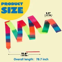 JOYFY Ribbon Dancing Wands Party Favors Set,Dance Ribbon Gymnastics Ribbon Wand Princess Birthday Favors for Kids Carnival Prizes Bag Stuffers 20 Pcs