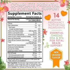 Prenatal Vitamins for Women with DHA & Folic Acid - Best Prenatal Multivitamin Gummies for Women, Brain Development - 60 Gummies By Hello Lovely!