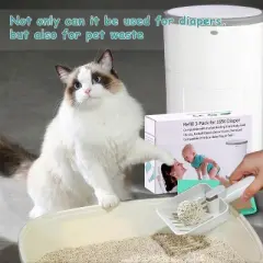 Itopfox 3-Pack Diaper Disposal Bags for 1650 Diapers, Lavender Scented, Fits DEKOR Classic Pails, Extra Thick & Leak-Proof