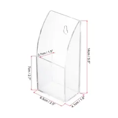 Unique Bargains Acrylic Wall Mounted Charging Remote Control Holder 1 Slot 2 Pcs