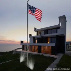 Yescom 20 Ft Aluminum Sectional Flag Pole Kit Eagle Topper Black