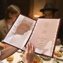 WeChef 30 Packs Menu Covers 8.5 x 14" Triple Fold 6 view double stitch Restaurant Cafe Burgundy Red
