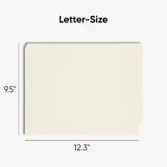 Smead End Tab Fastener File Folder, Shelf-Master  Reinforced Straight-Cut Tab, 2 Fasteners, Letter Size, Manila, 50 per Box (34115)