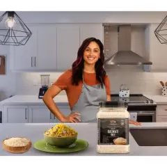 Silver White Basmati Rice Extra Long - 32oz (2lbs) PET Jar - Rani Brand Authentic Indian Products