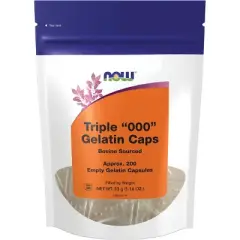 NOW Foods Triple "000" Gelatin Caps 200 Ct