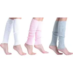 Leg Warmers for Women 3 Pairs Soft Slouchy Retro Knee-High or Scrunched Down Warm and Breathable