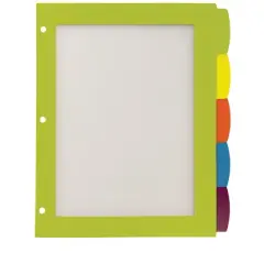 Avery Ultralast Big Tab Plastic Dividers for 3 Ring Binders, 5 Tab Set, Multicolor, 2 Sets (24900)