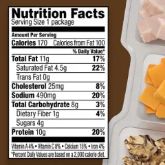 P3 Portable Protein Snack Pack with Dark Chocolate Nut Clusters, Turkey & Cheddar Cheese - 2oz