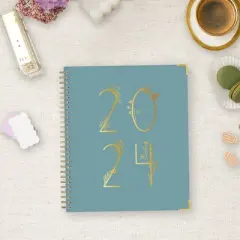 Ivory Paper Co 2024 Planner 10"x8" Weekly/Monthly Wirebound Quinn Teal