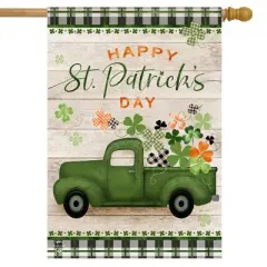 Briarwood Lane St. Pat's Pickup Holiday House Flag 28" x 40" Bria