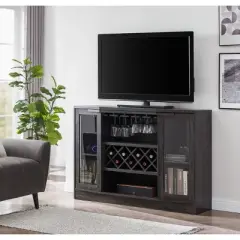 Bar Cabinet with Curved Glass Doors - Jill Zarin