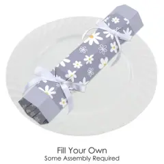 Big Dot of Happiness Purple Daisy Flowers - No Snap Floral Party Table Favors - DIY Cracker Boxes - Set of 12