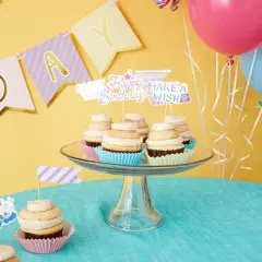 94 Piece Girls Rainbow Birthday Party Decorations Set with Balloons, Banner, Cake Toppers and Wall Cutouts