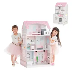 Teamson Kids 'Wonderland' Children's 2 in 1 Doll House & Play Kitchen TD-12515P