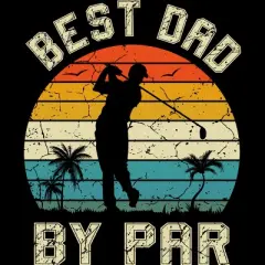 Men's Design By Humans Best Dad By Par Tropical Golf By Tank Top