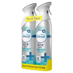 Febreze Odor-Fighting Heavy Duty Air Freshener - Crisp Clean - 17.6oz/2pk