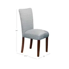 Set of 2 Parson Dining Chair Wood/Navy Key - HomePop