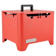 Permasteel  Square Portable Charcoal Grill PG-40C10-RD - Red