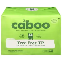 Caboo 300 Sheet Bamboo Bath Tissue - Case of 4/12 ct